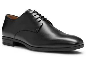 Hugo BOSS Kensington Mens Leather Derby Business Oxford Dress Shoes Black Size 7 - Picture 1 of 6