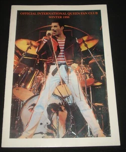 QUEEN INTERNATIONAL FAN CLUB WINTER 1998 MAGAZINE Freddie Mercury Brian May - Picture 1 of 3