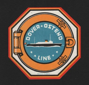 Etiqueta OPC Vintage Dover Ostend Line 3 3/4" MNH - Imagen 1 de 1