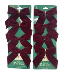 Michael’s Ribbon Bow-tique Small Radiance Gold Red Satin 4” Bows - Set Of 8 NEW - Picture 1 of 12