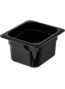 Carlisle 3068403 Padella per Alimenti 1/6 Misura 1,7 Qt 4 Pollici Profondità Policarbonato Nero Confezione da 6 - Foto 1 di 1