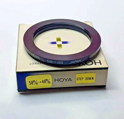 Hoya 58-46mm Step-Down Stepping Lens Filter Adapter Ring 58mm-46mm 58mm-46 58-46 - Image 1 of 4