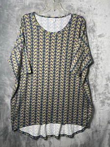 Lularoe Irma Damen Shirt Größe XL blau grün Design - Bild 1 von 6