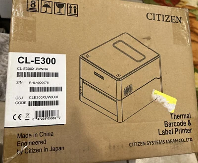 Citizen CL-E300 Barcode Label Printer, Direct Thermal,  USB, Serial, Lan New - Image 1 of 4