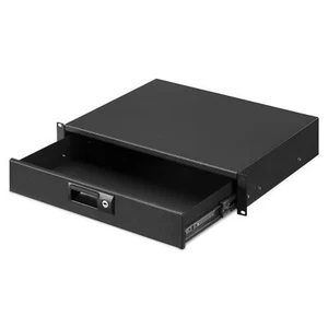 Cassetto per Armadio Rack 19" 2U - Ripiano Estraibile con Chiave per Server Rack - Zdjęcie 1 z 6