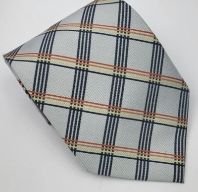 Corbata Romario Manzini Poliéster Azul Amarillo Rosa Rayas a Cuadros 59 x 3.75 Foto 1 de 4