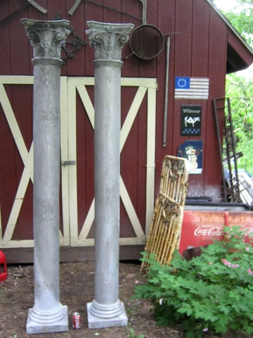 2 ANTIQUE ARCHITECTURAL GARDEN ALUMINUM COLUMN POST ART PILLAR PORCH STREET LAMP Cover