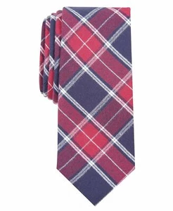 BAR III Red Blue Plaid Skinny Neck Tie NEW MSRP $55 - Picture 1 of 1