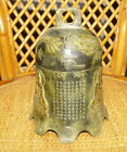 Stary buddyzm Sakralny brąz Pozłacany dzwon z posągiem Buddy i zaklęciem #3
