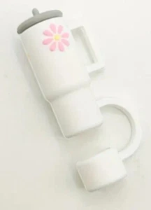 Tumbler Design Straw Tips Cover, Silicone Straw Covers Cap, Reusable Drinking... - Picture 1 of 3