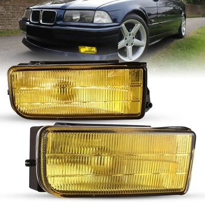 Luces antiniebla amarillas con bombillas H1 para BMW Serie 3 E36 M3 1992-1998 ajuste de fábrica Foto 1 de 4