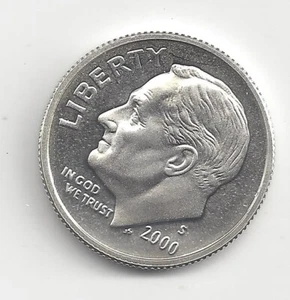 2000 S Silver Proof Roosevelt Dime - 90% Silver - Picture 1 of 2