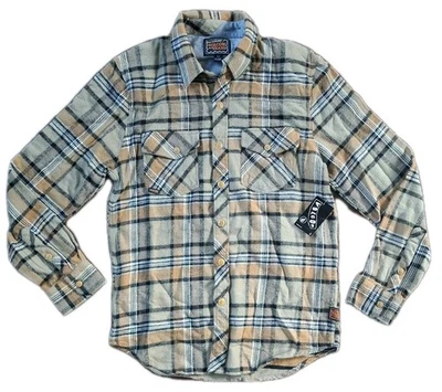 Volcom New Mens Khaki Plaid Flannel Long Sleeve Button Up Shirt Size Small - Image 1 of 4