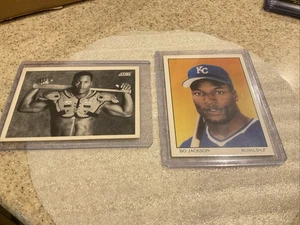 1990 Score BO JACKSON #697 & Dream Team #687 Baseball Football - Picture 1 of 4