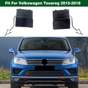 Front Bumper Tow Hook Eye Cover For VW Touareg 2015-2018 7P6807185A 7P6807186A - Picture 1 of 10