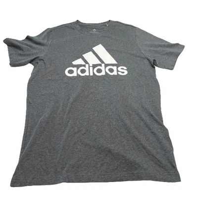 Men’s Adidas Short Sleeve T Shirt Grey/White Logo Size Medium - Image 1 of 4