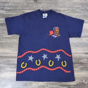 Vintage Women Buffalo T-Shirt M 90s Western Country Ranchwear Tee 1992 Purple - Picture 1 of 13