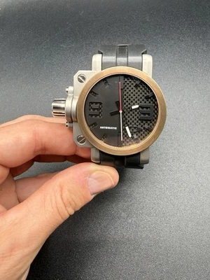 Oakley Gearbox Automatic Brushed Titanium Brushed Carbon Fiber Watch NEW - Image 1 of 4