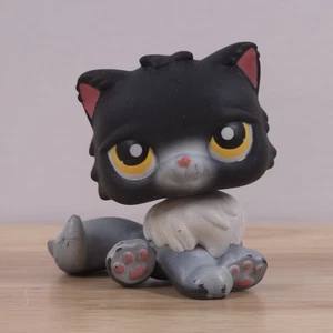 Tubos de Halloween Hasbro LPS Littlest Pet Shop gato persa negro ojos amarillos #435 - Imagen 1 de 8