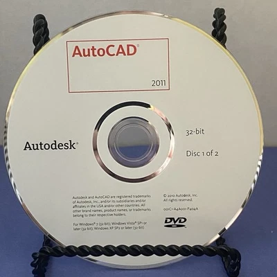 Autodesk AutoCAD 2011 Disc 1 Only No Case - Image 1 of 4