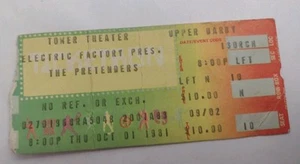 Boleto de concierto The Pretenders 1981 - Imagen 1 de 1