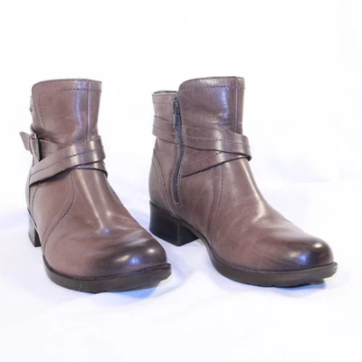 Rockport Talla 7.5W Gris Ombre Cremallera Lateral Hebilla Correa Hydro Shield Bota Impermeable Foto 1 de 4