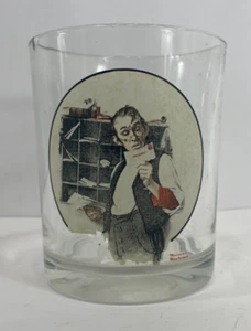 Norman Rockwell The Saturday Evening Post 12 ounce tumbler, Sorting Mail chipped - Picture 1 of 7