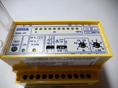 BENDER RCMA472LY-21 RESIDUAL CURRENT MONITOR - Image 1 of 4