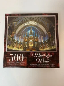 Sure-Lox Wonderful World Notre Dame Basilica 500 Pc Jigsaw Puzzle Church Quebec - Picture 1 of 8