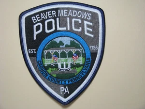 *NEW* Beaver Meadows / Carbon Co., PA (4.25" x 5") shoulder police patch - Picture 1 of 1