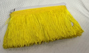 Nähen Fransenborte 4" x 15 Yards hellgelb Zum Selbermachen Handwerk Kleidung Lampenschirm - Bild 1 von 2