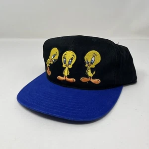 Vintage Tweety Adjustable Warner Brothers Studio Store Black and Blue Hat - Picture 1 of 9