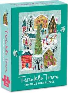 NEW BOX Galison Christmas MINI JIGSAW TWINKLE TOWN 130 piece STOCKING FILLER - Picture 1 of 1