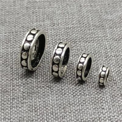 925 Sterling Silber Donut Reifen Perlen Armband Spacer 5mm 7mm 9mm 11mm - Bild 1 von 4