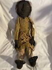 African American Handmade Primitive Dolls 26” With Quilt Heart