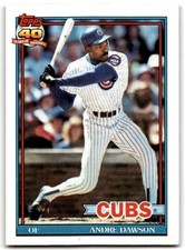 1991 Topps Baseball Card Andre Dawson A Chicago Cubs #640