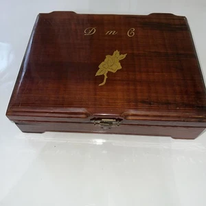 Hardwood Handmade Purple Felt Lined Jewelry Box, Heart Shape - Picture 1 of 23