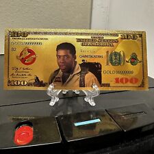 24k Gold Foil Plated Winston Zeddemore Ghostbusters Banknote Comedy Collectible