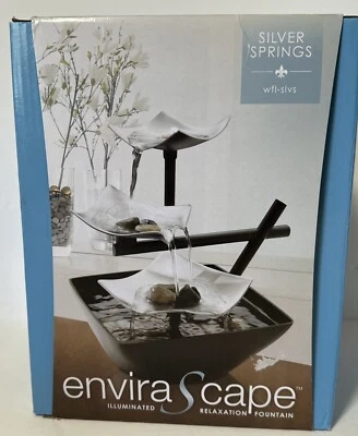 Relaxation Fountain HoMedics Silver Springs Envira Scape Illuminated Zen Sealed - Image 1 of 4