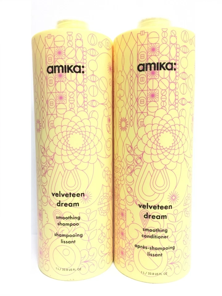 (2 包)Amika Velveteen Dream Liter Duo(香波和护发素),33.8 盎司 — 第 1/1 张图片
