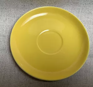 Plato de platillo espresso vintage Schmid Tackett Demitasse amarillo brillante ¡Bonito! - Imagen 1 de 4