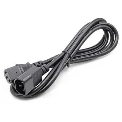 AC Power Cord Extension Cable 6ft 10A IEC Kettle C13 Female to C14 Male 3pin - Image 1 of 4