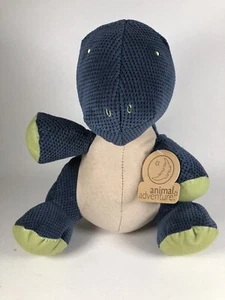 Animal Adventure Plush Dinosaur Navy Green Beige 9” 2021 With Tag Stuffed Animal - Picture 1 of 11