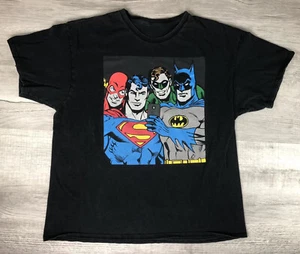 DC Comics Selfie T Shirt Batman Superman Flash Green Lantern Mens Size Large - Picture 1 of 12