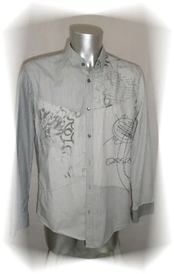  B - Chemise Fantaisie Gris Blanc Modèle : 96C1251 Desigual Taille XL  - Photo 1/4