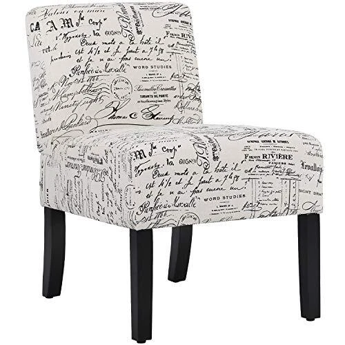 BestMassage Set of 2 Elegant Design Modern Fabric Accent Dining Chairs