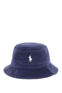 Polo Ralph Lauren Navy Cotton Stretch Terry Bucket Hat L62306 Mens Size S/M - Picture 1 of 5