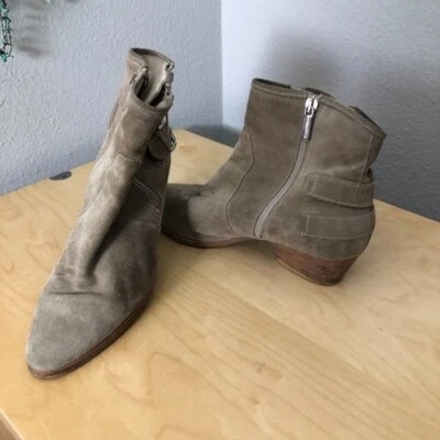 Botines de gamuza AQUATALIA Marvin K Finn para mujer talla 8,5 punta tostada rodeo chic Foto 1 de 4