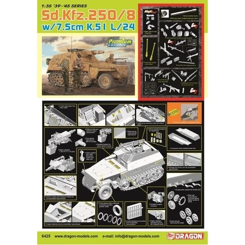 DRAGON 1/35 SD.KFZ.250/8 NEU (PREMIUM) PLASTIC MODEL KIT - Image 1 of 1