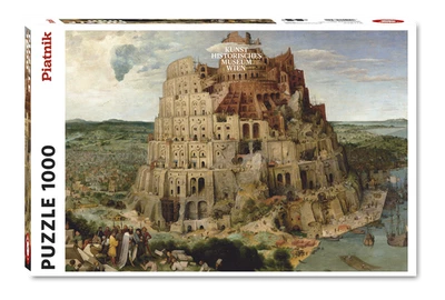 Пазл многоцветный картон 66x50 см 1000 шт. Вавилонская башня большое произведение искусства - Изображение 1 из 4